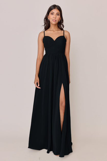 Serenity Chiffon Dress | Made To Order | Black