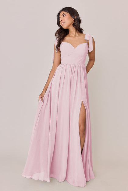 Serenity Chiffon Dress | Made To Order | Blush Pink