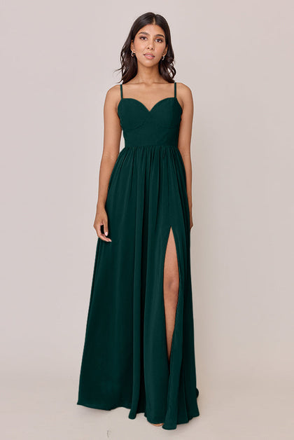 Serenity Chiffon Dress | Made To Order | Classic Emerald
