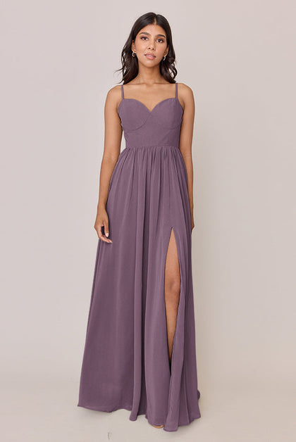 Serenity Chiffon Dress | Made To Order | Dusty Purple