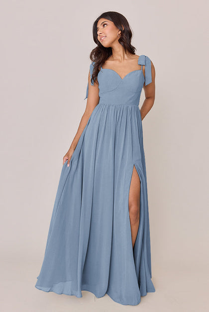 Serenity Chiffon Dress | Made To Order | French Blue