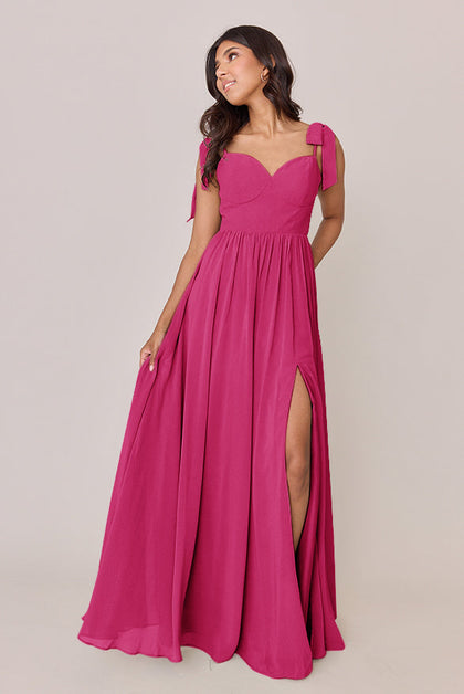 Serenity Chiffon Dress | Made To Order | Hot Pink
