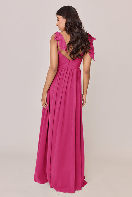 Serenity Chiffon Dress | Made To Order | Hot Pink