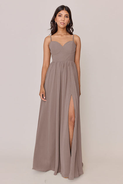 Serenity Chiffon Dress | Made To Order | Latte