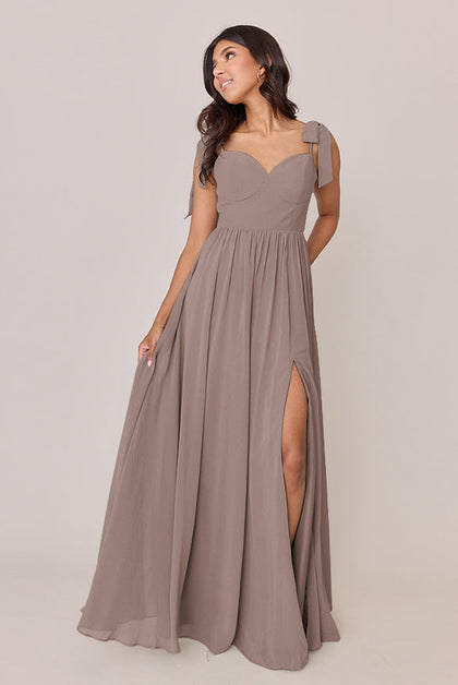 Serenity Chiffon Dress | Made To Order | Latte