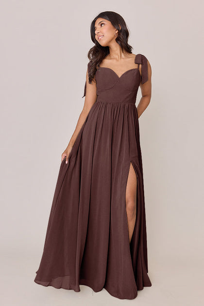 Serenity Chiffon Dress | Made To Order | Mahogany