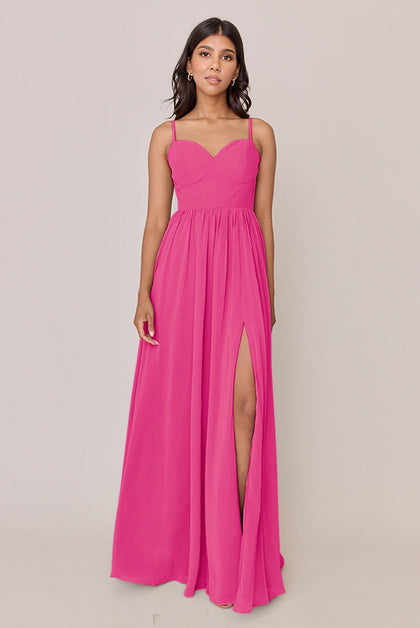 Serenity Chiffon Dress | Made To Order | Malibu Pink