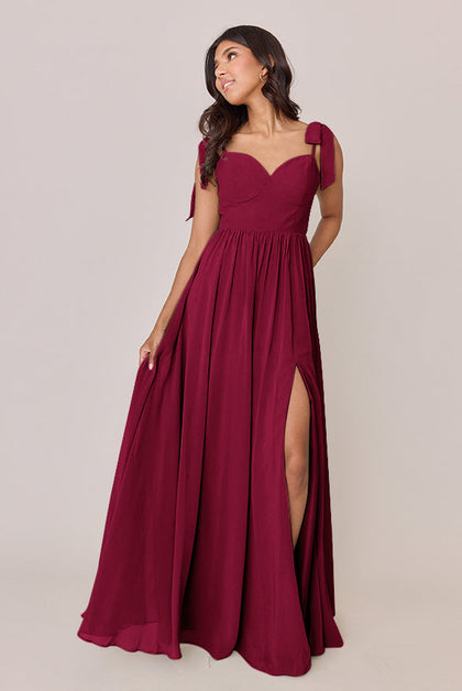 Serenity Chiffon Dress | Made To Order | Marsala