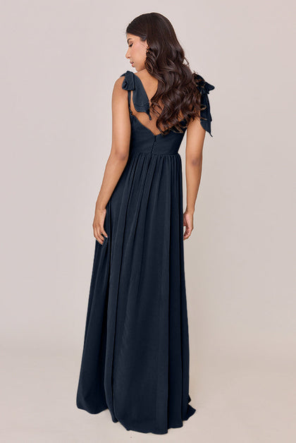 Serenity Chiffon Dress | Made To Order | Navy Blue