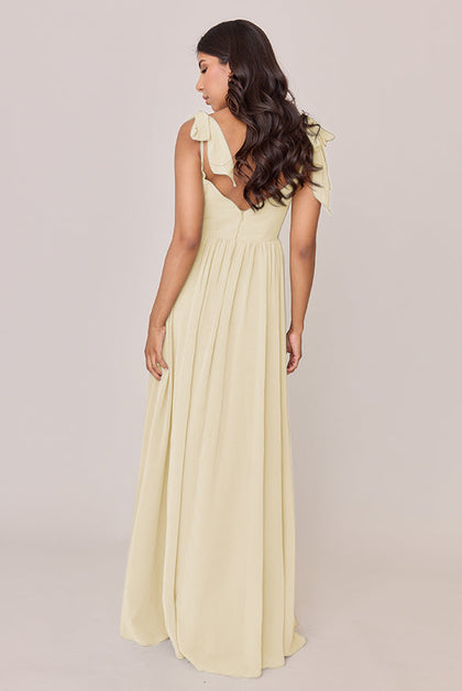 Serenity Chiffon Dress | Made To Order | Pale Yellow