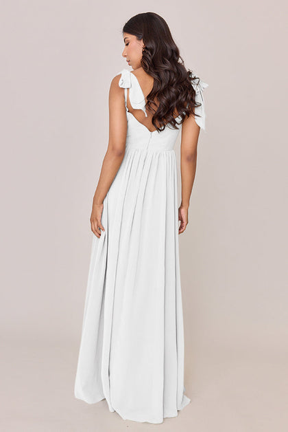 Serenity Chiffon Dress | Made To Order | White Pearl