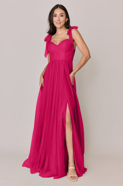 Serenity Tulle Dress | Made To Order | Hot Pink