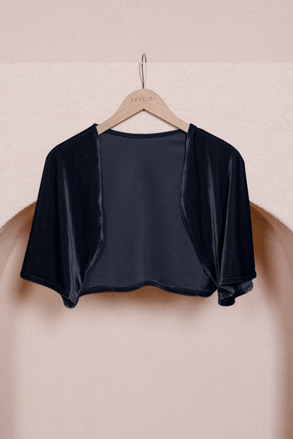 Velvet Shawl | Made To Order | Navy Blue