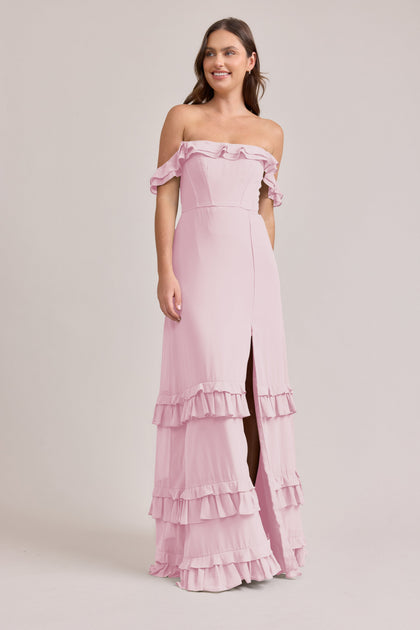 Shea Chiffon Dress | Made To Order | Blush Pink