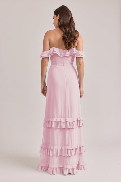 Shea Chiffon Dress | Made To Order | Blush Pink