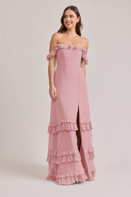 Shea Chiffon Dress | Made To Order | Blushing Bride