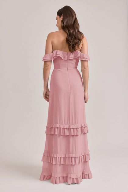 Shea Chiffon Dress | Made To Order | Blushing Bride