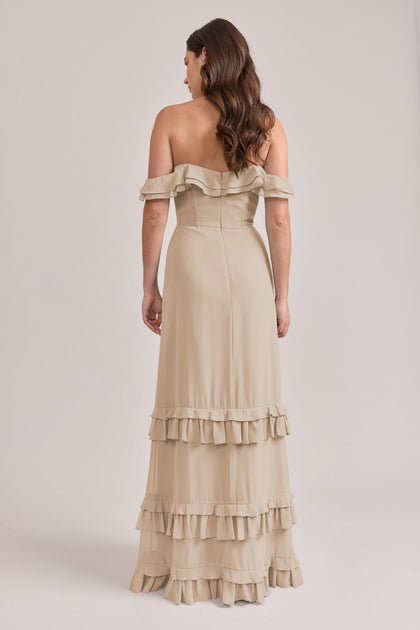 Shea Chiffon Dress | Made To Order | Champagne