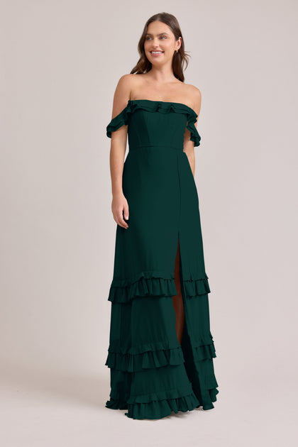 Shea Chiffon Dress | Made To Order | Classic Emerald