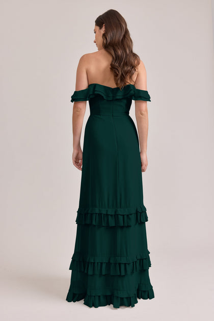 Shea Chiffon Dress | Made To Order | Classic Emerald