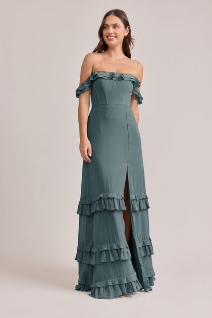 Shea Chiffon Dress | Made To Order | Eucalyptus