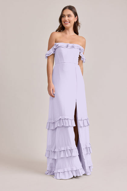 Shea Chiffon Dress | Made To Order | Light Lavender