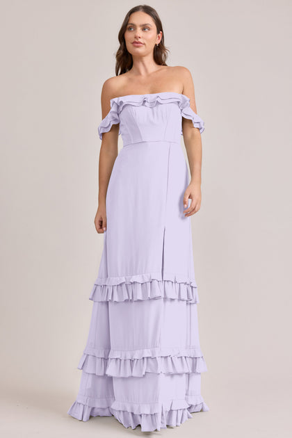 Shea Chiffon Dress | Made To Order | Light Lavender