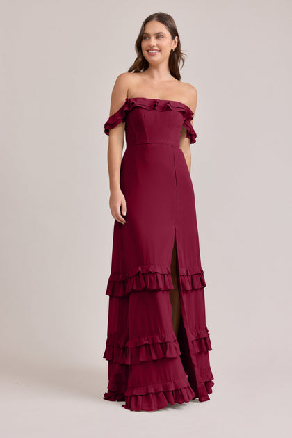 Shea Chiffon Dress | Made To Order | Marsala