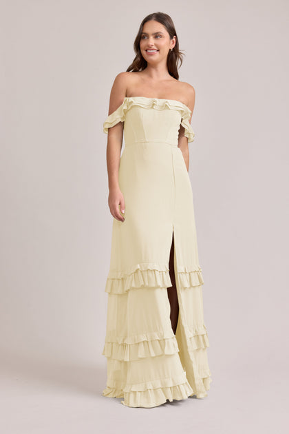 Shea Chiffon Dress | Made To Order | Yellow