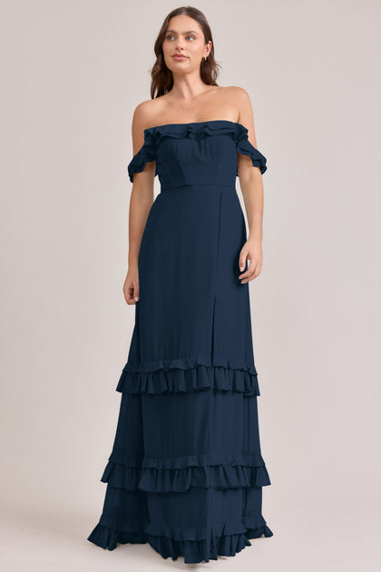 Shea Chiffon Dress | Made To Order | Romantic Blue