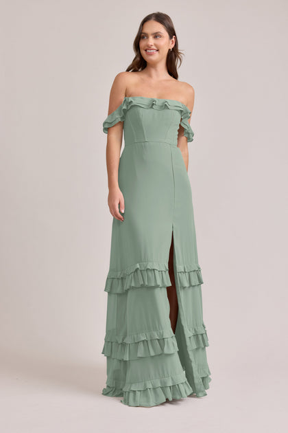 Shea Chiffon Dress | Made To Order | Sage