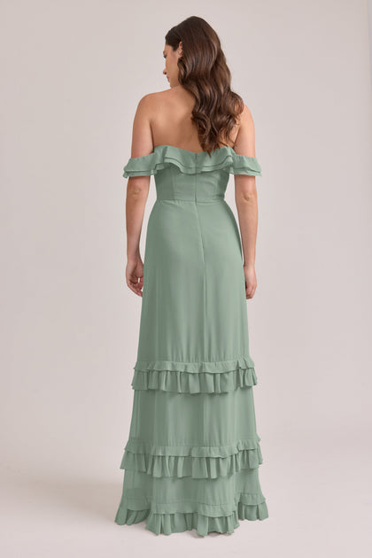 Shea Chiffon Dress | Made To Order | Sage