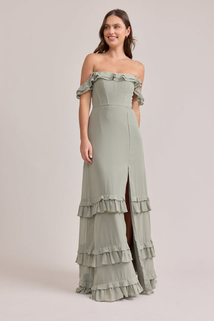 Shea Chiffon Dress | Made To Order | Sage