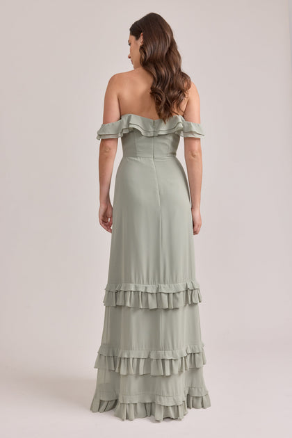 Shea Chiffon Dress | Made To Order | Sage