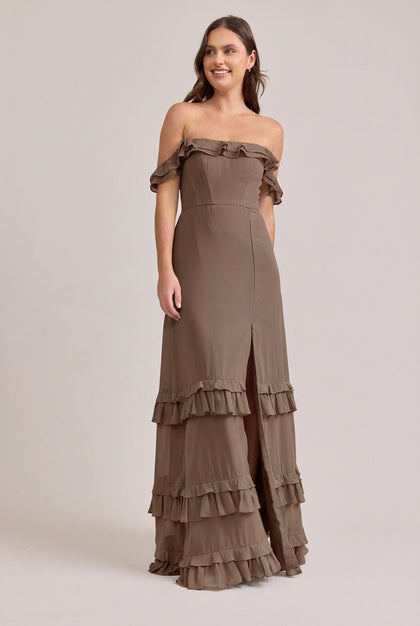 Shea Chiffon Dress | Made To Order | Truffle