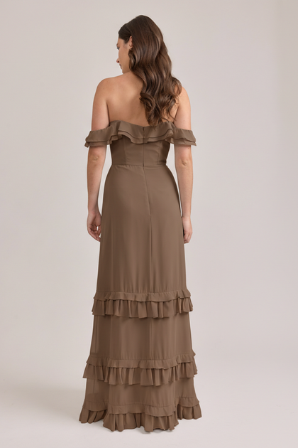 Shea Chiffon Dress | Made To Order | Truffle