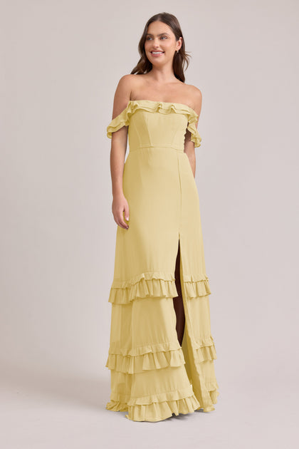Shea Chiffon Dress | Made To Order | Yellow