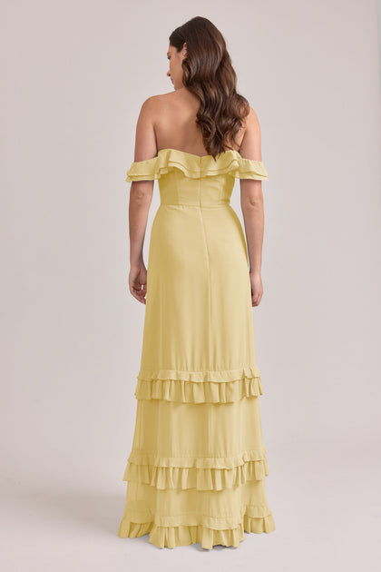 Shea Chiffon Dress | Made To Order | Yellow