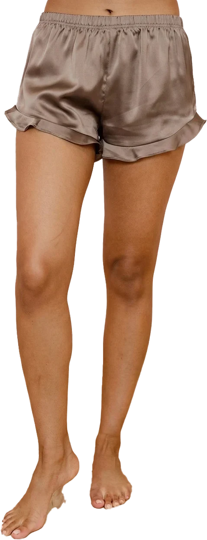 Dolled Up Satin Shorts | Truffle