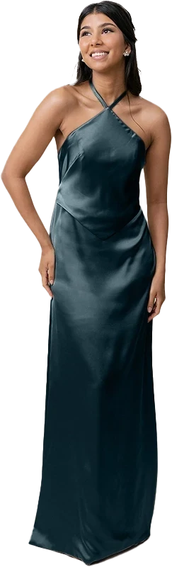Everly Satin Dress | Made To Order | Eucalyptus