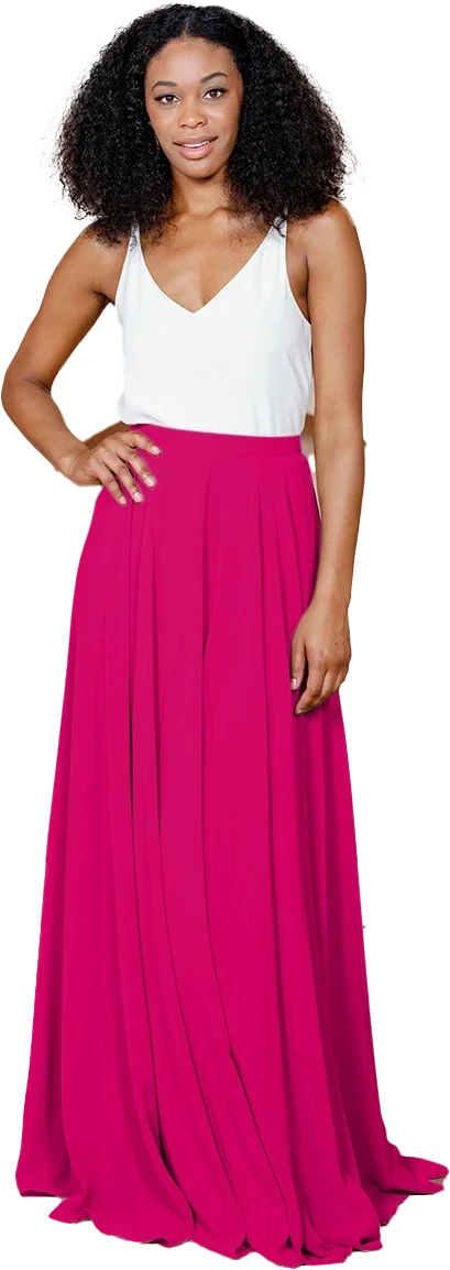 Lola Chiffon Skirt | Hot Pink