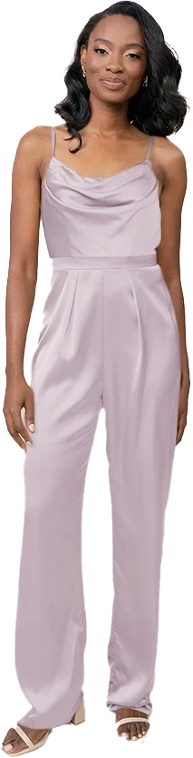 Parker Satin Jumpsuit | Lilac