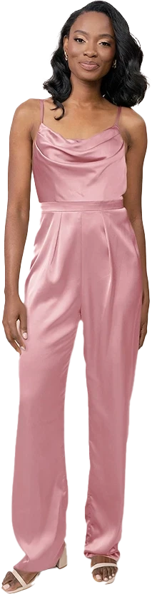 Parker Satin Jumpsuit | Rosette