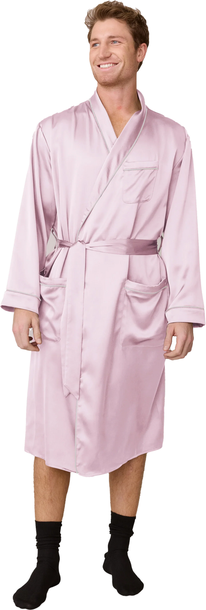 Pre-Game Satin Robe | Baby Pink
