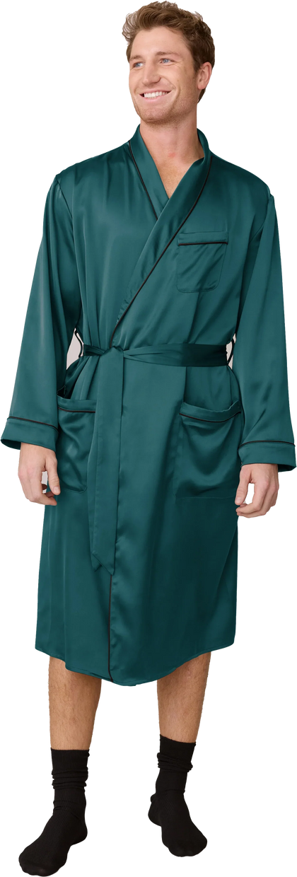 Pre-Game Satin Robe | Classic Emerald