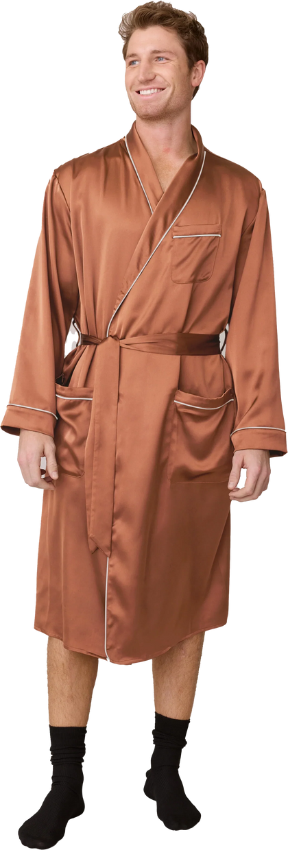 Pre-Game Satin Robe | Copper
