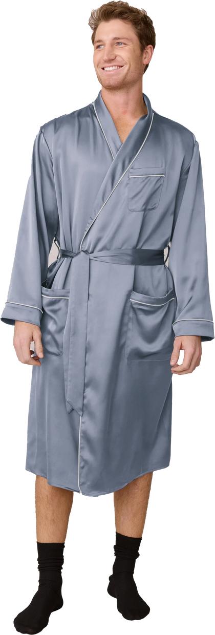 Pre-Game Satin Robe | French Blue