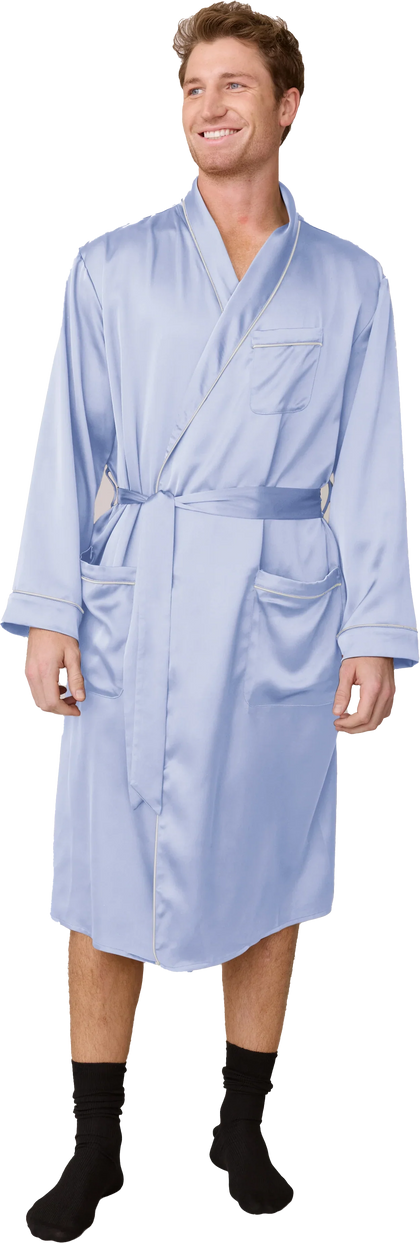 Pre-Game Satin Robe | Periwinkle