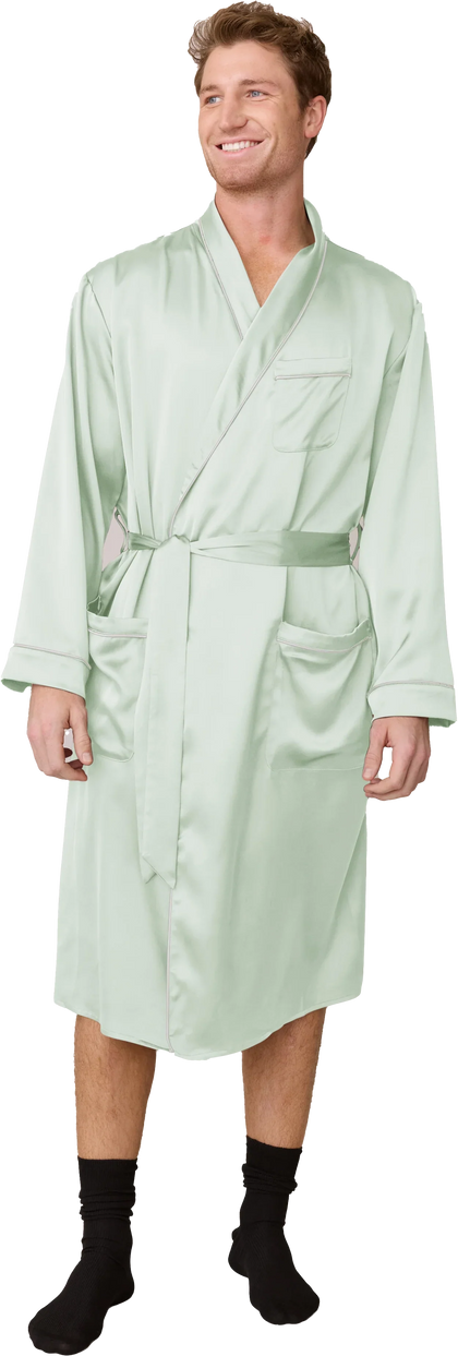 Pre-Game Satin Robe | Pistachio