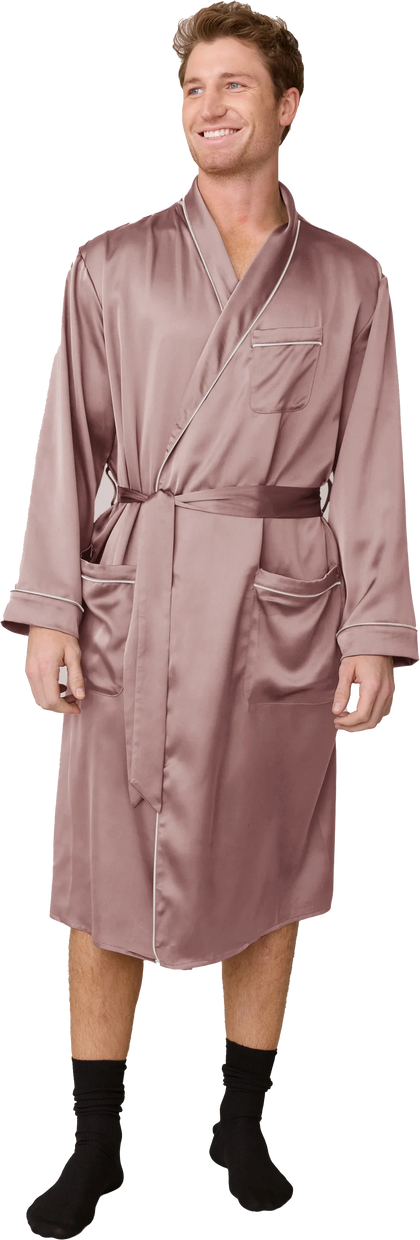 Pre-Game Satin Robe | Rose Quartz